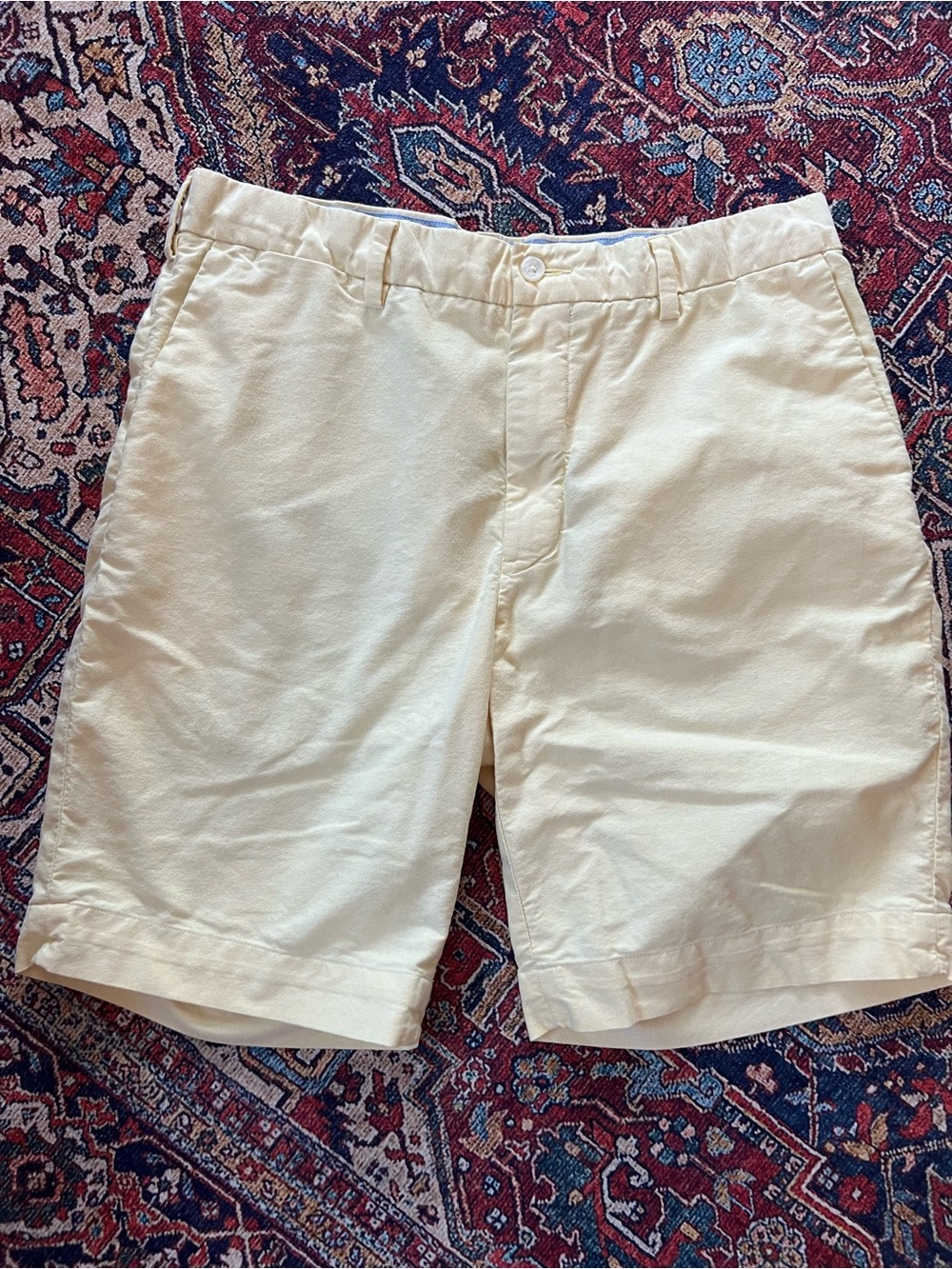 Ralph Lauren Men's Yellow Flat-Front Shorts